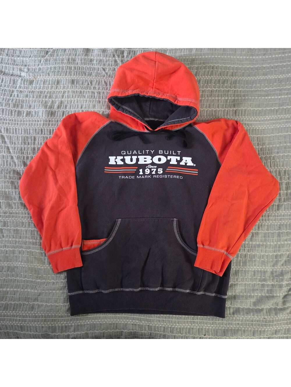 Kubota black and orange pullover hoodie